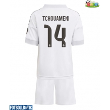 Real Madrid Aurelien Tchouameni #14 Hemmatröja Barn 2025-26 Kortärmad (+ Korta byxor)